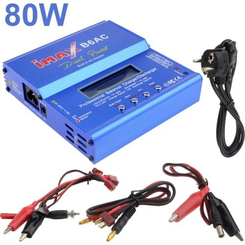 New IMAX B6AC Digital RC B6 AC 80W Lipo NiMH Nicd Lithium Battery Balance Charger Discharger With LCD Screen EU Plug 12000460