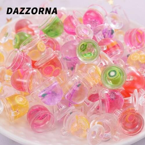 New Transparent Fruit Wineglass Shape 10-30Pcs Acrylic Loose Spacer Beads For Jewelry Making DIY Handmade Crafts Accessories