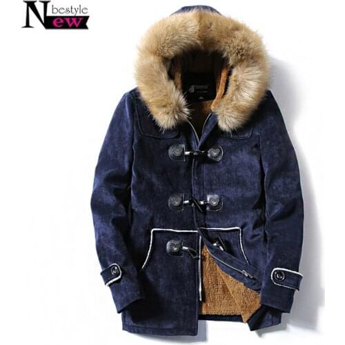 Men Women Fashion Winter Thick Down Cotton Jacket Coats Deer Skin Leather Couple Fur Hooded Jackets Long Parka Jaqueta Masculina