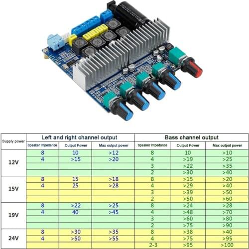Amplifier Board 3 Channel Audio Amplifier Board High Power Bluetooth Speaker Board