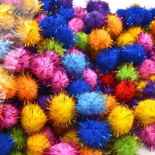 New 30pcs/lot 20mm mixed color polyester pom pom ball for garment home christmas party carft decoration DIY accessories material