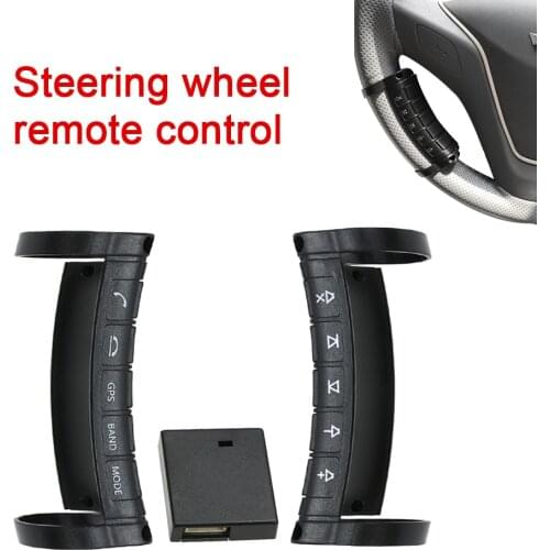 Remote Control Car Steering Wheel Button Remote Control Universal Bluetooth DVD Navigation Button Remote Controller LED Wireless