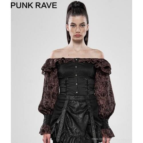 Женские шифоновые рубашки PUNK RAVE China At AliExpress