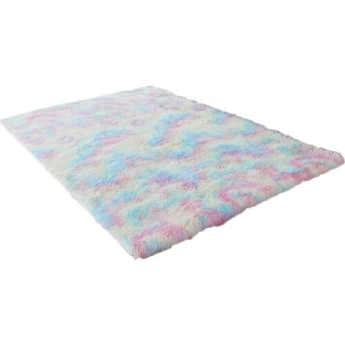 Rainbow Rug for Girls Kids Luxury Shaggy Bedroom Rugs for Girls