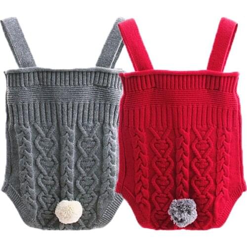 Wool Baby Rompers Spring Baby Girl Clothes Cute Baby Girl Sweater Infant Baby Jumpsuit Autumn Newborn Clothing Kids Costume