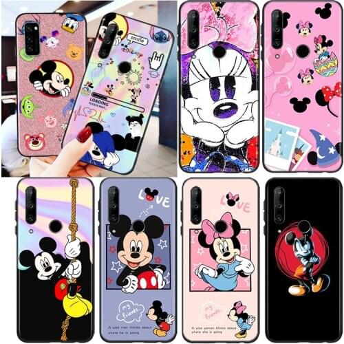 Disney mickey mouse estilo For Honor 8S 8C 8X MAX 8A 8 7S 7A 7C Play 3E Prime Pro 2020 2019 Silicone Black Phone Case
