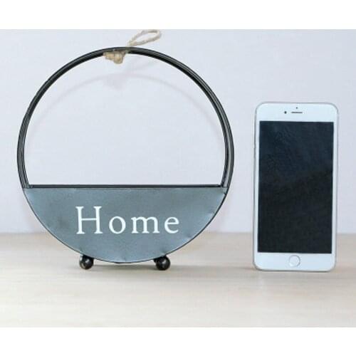 Modern minimalist wall hanging wall hanging wrought iron hanging storage baskets Living room room balcony wall shop decorations