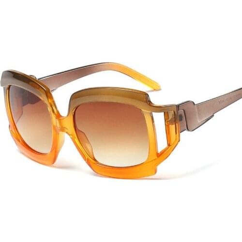 MINCL Trending Small Rectangle Rimless Sunglasses Women Retro Clear Pink Red Orange Integrated Lens Square Sunglasses UV400 NX