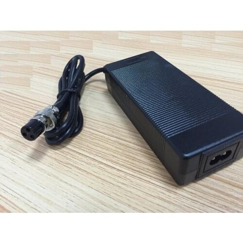 36V Li-ion Battery Charger Output 42V2A Scooter Hover Board Charger 3-Prong Inline 12mm 0.41inch Connector