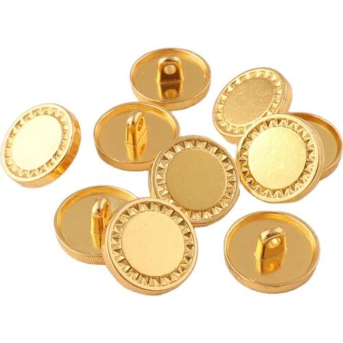 10 PCS High-grade Gold metal sun pattern Beautiful round button Shiny button Clothes decorative Sewing DIY garment accessories
