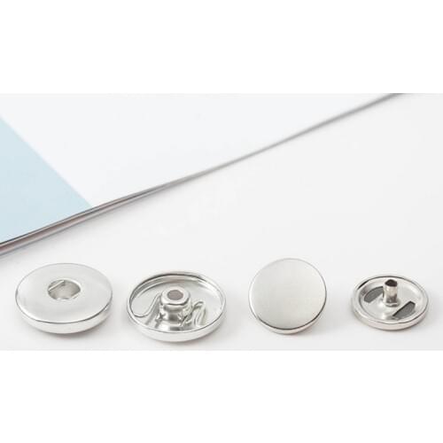 100sets/lot Fashion Brass 18mm Snap Button Base Jewelry Accessories Stud socket cap Fit Diy Snap Button Bracelets Findings