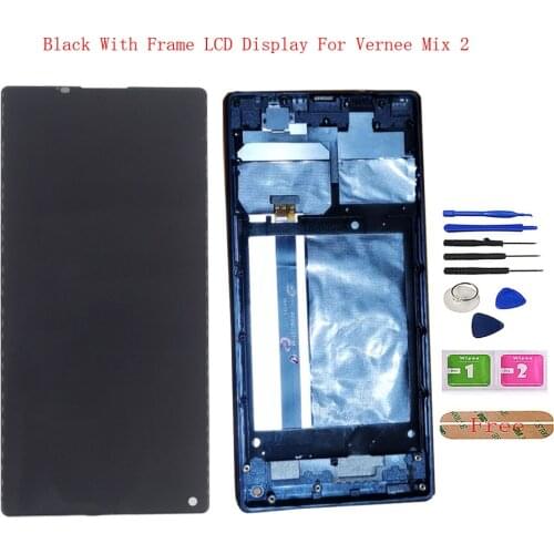 100% Original For Vernee Mix 2 LCD Display With Touch Screen Digitizer Panel Front Glass Sensor Repair Parts LCDs Frame Tools