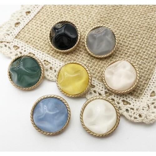 2 Pcs/Lot Sweater Cardigan Metal Buttons 20MM Diy Clothes Skirt Decoration Clothing Accessories Hand-sewn Buttons HS201010-13