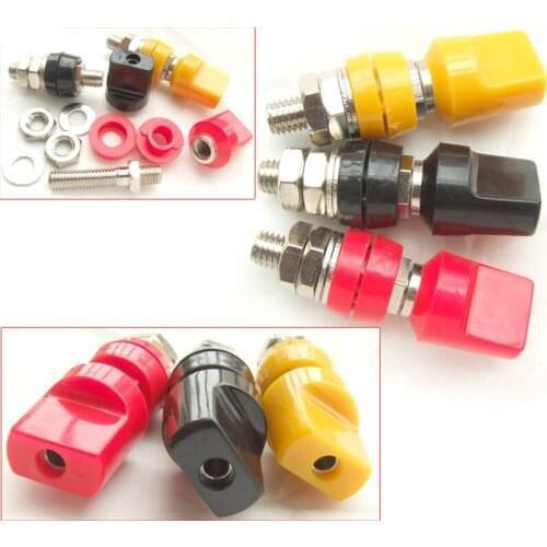 3pc/lot 3 color 100A Power Amplifier Binding Post Terminals TO BANANA PLUGA Test Probes