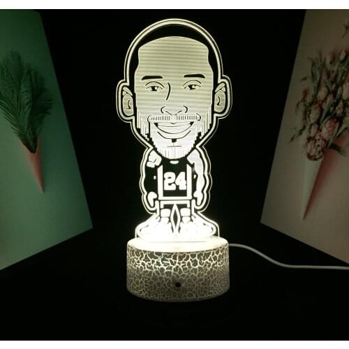 Football Player And Basketball Player 3D Lamp Office Room Decoration Nightlight Player Memorial Gift LED Night Light