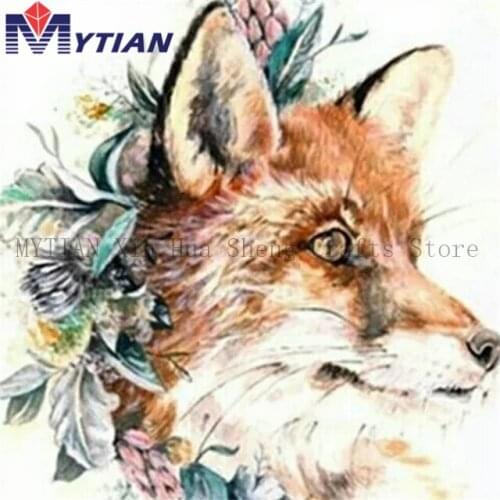 Fox Diamond Painting Partial Round Square Drill Forest Animals Diamond Embroidery Cross Stitch Kits Mosaic Handicraft Decoration