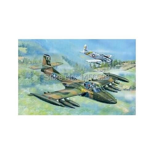 Free shipping NEW US A-37A Dragonfly Light Ground-Attack Aircraft Assembly Model kits Modle building Trumpeter scale