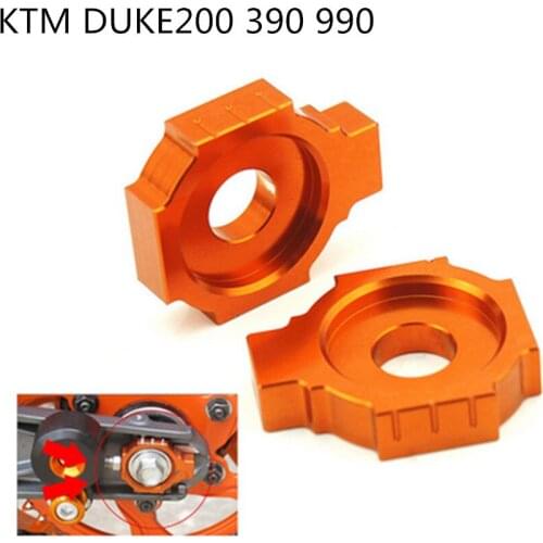 Motorcycle Chain Adjusters Blockers CNC Aluminum Accessory for KTM Duke 390 2013 2014 2015 2016 Duke 125 200 All Year