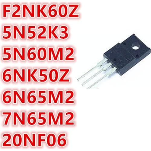F2NK60Z STF2NK60Z STF5N52K3 5N52K3 STF5N60M2 5N60M2 STF6NK50Z 6NK50Z STF6N65M2 6N65M2 STF7N65M2 7N65M2 STF20NF06 20NF06