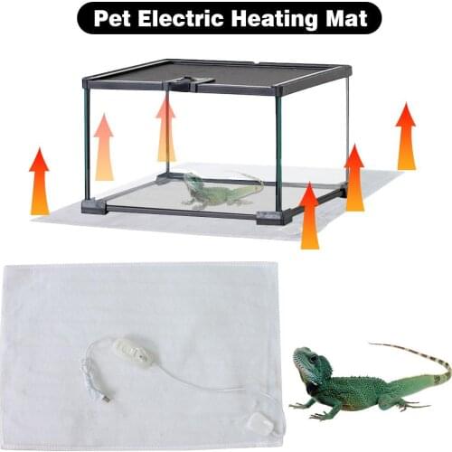 220V 15WReptile Heat Pad Pet Electric Heating Mat With 2 Temperature Settings Compact Pet Bed Warmer For Cats Dogs Small Animals