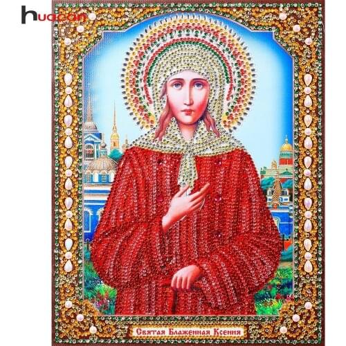 HUACAN 5D Diamond Embroidery Icon Resin Diamond With Picture Mosaic Diy Special Diamond Painting Religious Decor Home 22x28CM