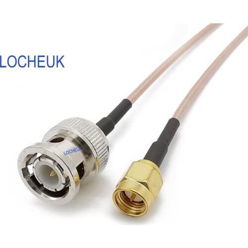 1Pcs BNC Male to SMA Male Coaxial RG316 Pigtail Cable RF Antenna Wire Connector 50 Ohm 3/6/9M BNC to SMA Plug RG316 Coax Adapter