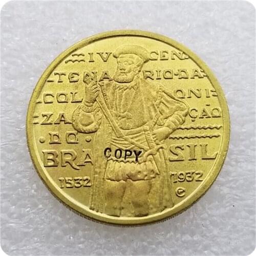 1932 Brazil 1000 Reis Brass COIN COPY