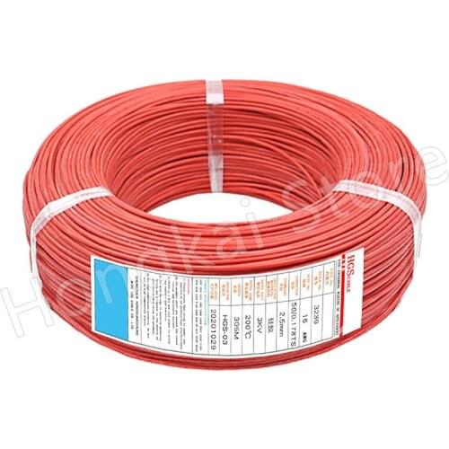 Red UL3239 Silicone Cable Wires 30 28 26 24 22 20 18 16 14AWG Flexible Stranded Tinned Copper 3000V