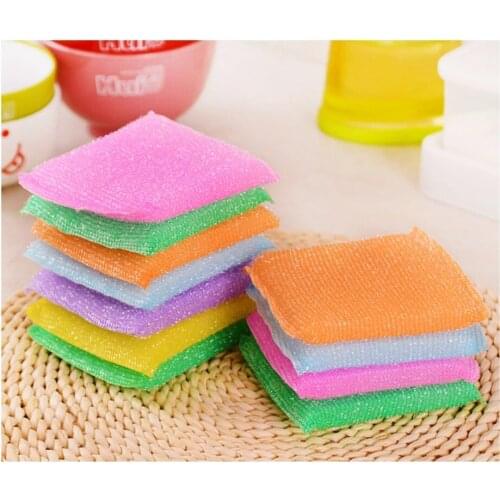 Kitchen nonstick oil scouring pad oil cleaning cloth washing cloth to wash cloth towel brush bowl cloth sponge 4 pcs