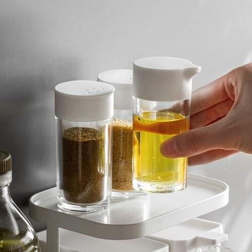 Kitchen Clamshell Seasoning Bottle Pepper Sauce Vinegar Pot Transparent Salt Sugar Household Oil Control Seasoning Pot Bottle