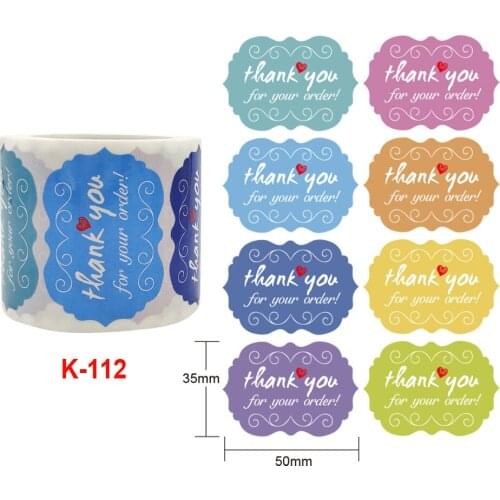 New package thank you for the sticker label