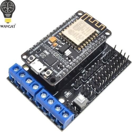 Node MCU Development Kit NodeMCU + Motor Shield Esp Wifi Esp8266 Esp-12e diy rc toy remote control Lua IoT smart car Esp12e