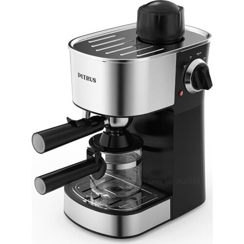 220V Italian 5Bar Pressure Steam type Semi-automatic Espresso Coffee Machine Home Milk Bubble Coffee Makers DIY 240ml