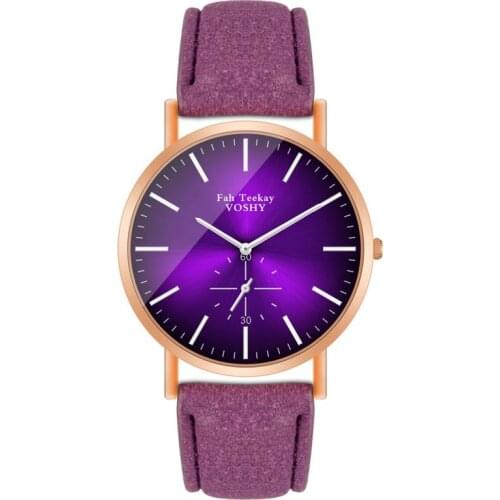 Simple Fashion Men Women Quartz Watches 2020 Voshy Brand Vintage Ladies Wristwatches Casual Female Leather Clock Lovers Watch