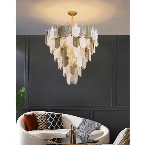 Luxury Postmodern Led Chandelier Lighting E14 Living Room Villa Lobby Large Chandeliers Home Decoration Hanging Lamp