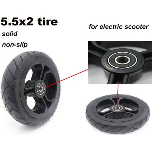 5 inch electric scooter tire 5 x 2 inch rubber and plastic high elasticity durable solid tire Scooter Tire tubeless wheels