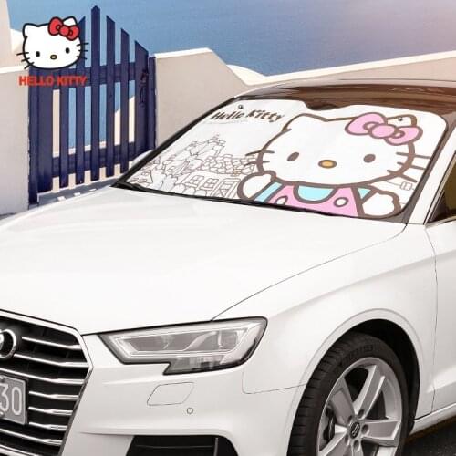 TAKARA TOMYHellokitty Car Sunscreen Heat Insulation Sunshade Cartoon Suction Cup Sunshade Curtain Car Curtain Sunshade