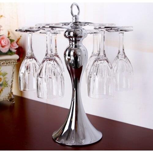 Wedding Metal Wine Rack Hanging Wine Glass Holder Vinho Bottle Shelf Stemware Rack Rejilla Para Copas Craft Decoration Racks