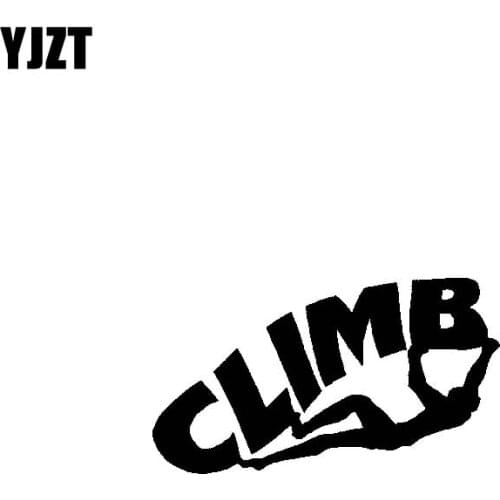 YJZT 12.7CM*22.4CM ROCK CLIMB Vinyl Black Silver Originality Motorcycle Car Sticker Decals C13-000545