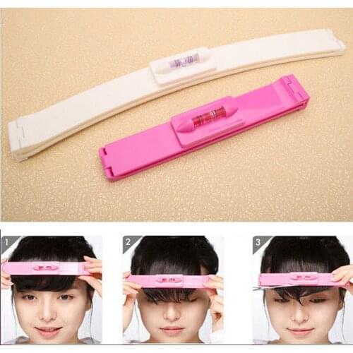 2 PCS/SET DIY Women Hair Trimmer Fringe Cut Tool Clipper Comb Guide For Cute Hair Bang Level Ruler Hair Accessories