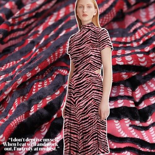 1 metre burnt-out mulberry velvet Silk clothing dress fashion fabric