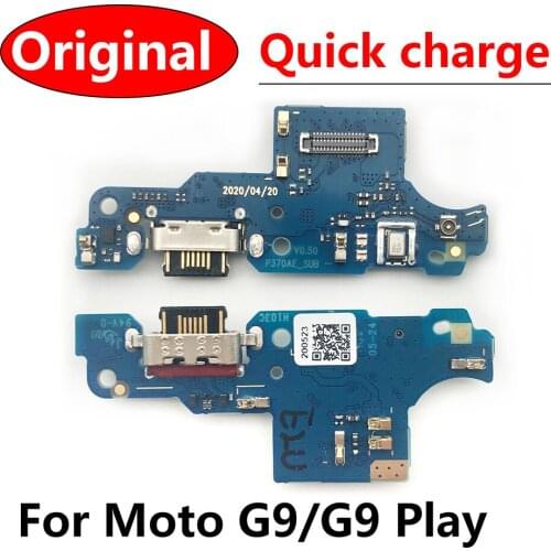 100% New Original USB Charging Port Jack Dock Connector Charger Board Flex Microphone Mic For Motorola Moto G9 Plus G9 / G9 Play