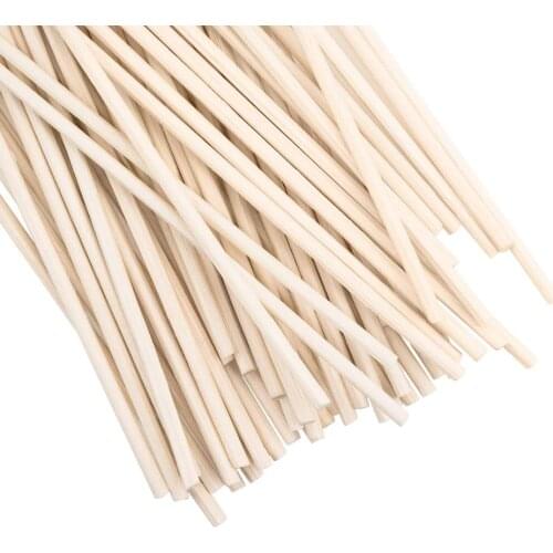 100pcs 24cmx3mm Nature Oil Diffuser Rattan Sticks Reed Diffuser Sticks for Home Fragrance