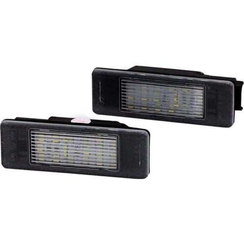 2Pcs/box Error Free LED License Number Plate Light forNissan Navara/Pathfinder/Note/NV 200/Primera 18# 6000K White Chips