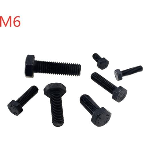 3PCS M6*8-80 10 20 25 30 35 40 45 50 60 70 Grade 8.8 Metric Thread DIN933 External Outside Hex Hexagon Head Cap Screw Bolt M6x8