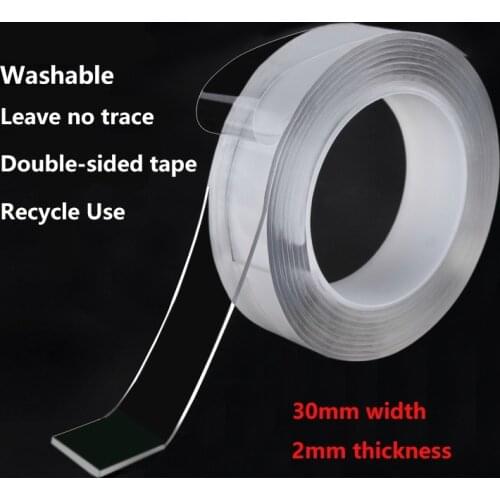 5M Nano Magic Tape Washable Traceless Magic Tape Strong Transparent Double sided Adhesive Can Cut Fixed Carpet Double Sided Tape
