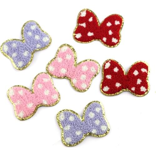 7PCS/Set Butterfly Patches 3D Sequin Chenille Embroidery Headwear DIY iron on Patch for Clothing Supplies Decorate Accessories