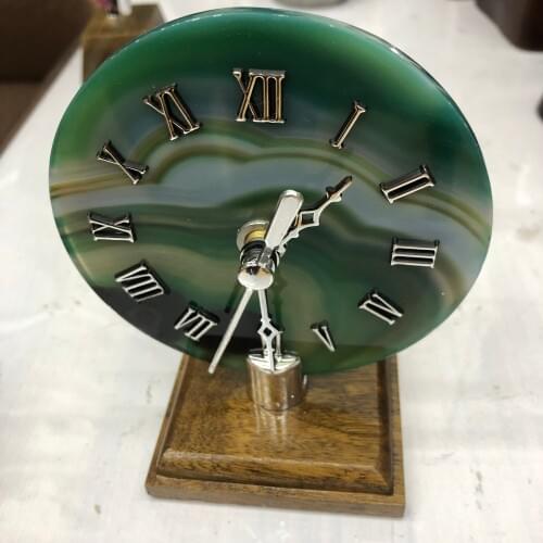 Agate piece natural green agate piece stone quartz stone watch gem repair home decoration