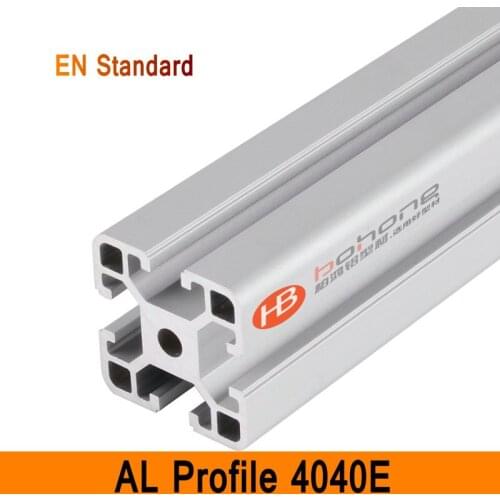 4040E Aluminium Profile EN Standard DIY Brackets Aluminium AL Extrusion Style CNC 3D DIY Printer Frame T-slot Aluminum Pipe