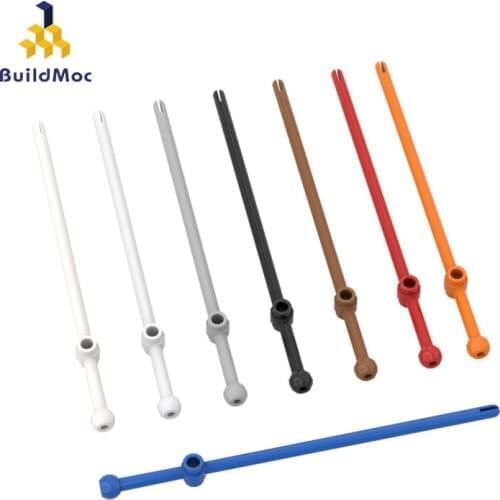 BuildMOC Compatible For lego6076 1x12 ball strip on one side For Building Blocks Parts DIY LOGO Educational Creatives gift Toys